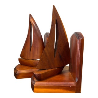 Vintage Sailboat Bookends For Sale