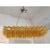 Contemporary huge rectangular murano glass chandelier. scenographic italian hand-made chandelier with amber “tronchi”,...