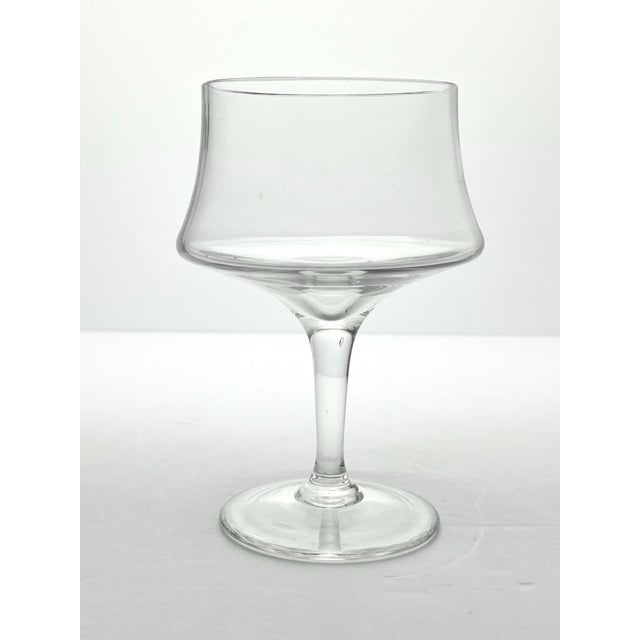1980s Vintage Set of 10 Clear Cocktail Coupe Glasses For Sale - Image 4 of 5