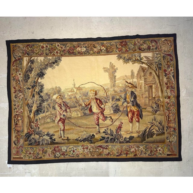 Textile 19th Century French Aubusson Tapestry For Sale - Image 7 of 11