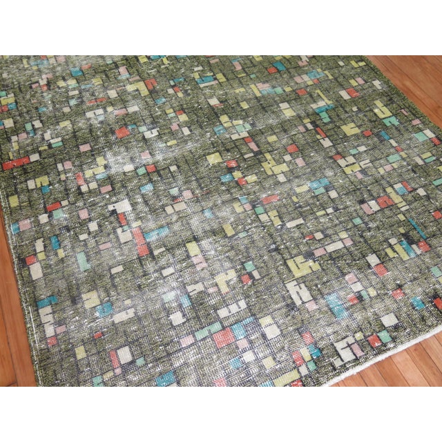 Early 21st Century Tetris Turkish Deco Zeki Muren Rug - 5'11" x 9'7" For Sale - Image 5 of 6