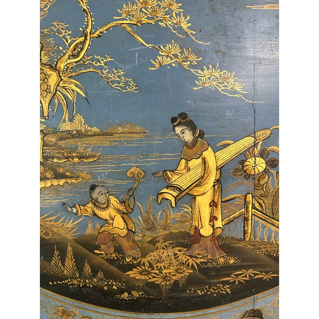 Chinoiserie Vintage English Chinoiserie Table For Sale - Image 3 of 12