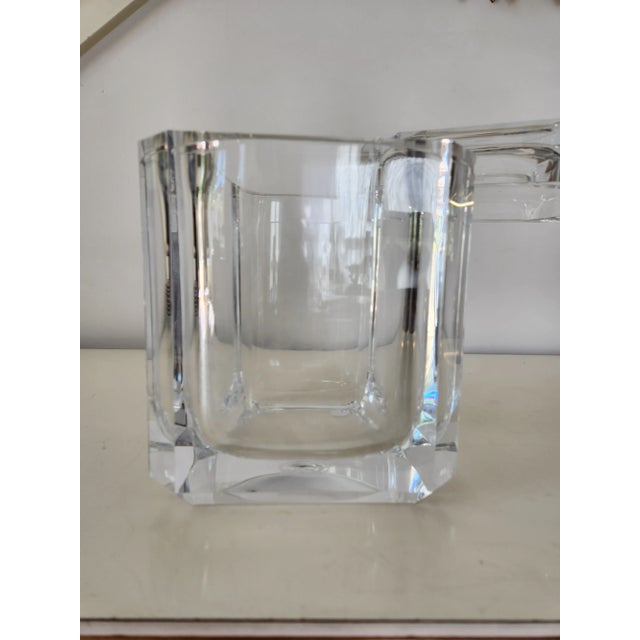 Transparent 1990s Emerald Cut Lucite Ice Bucket For Sale - Image 8 of 8