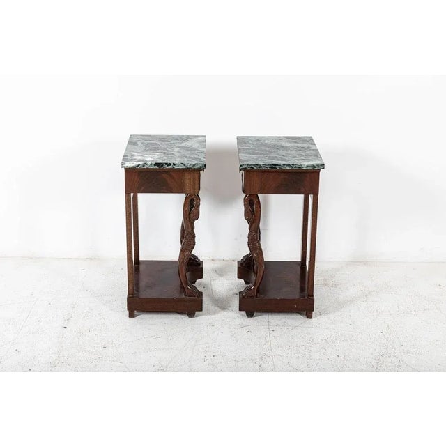 French Swan Neck Bedside Tables, Set of 2 For Sale - Image 13 of 18