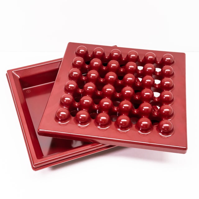 Maroon Ashtray by Ettore Sottsass for Olivetti Synthesis, 1970s For Sale - Image 8 of 10