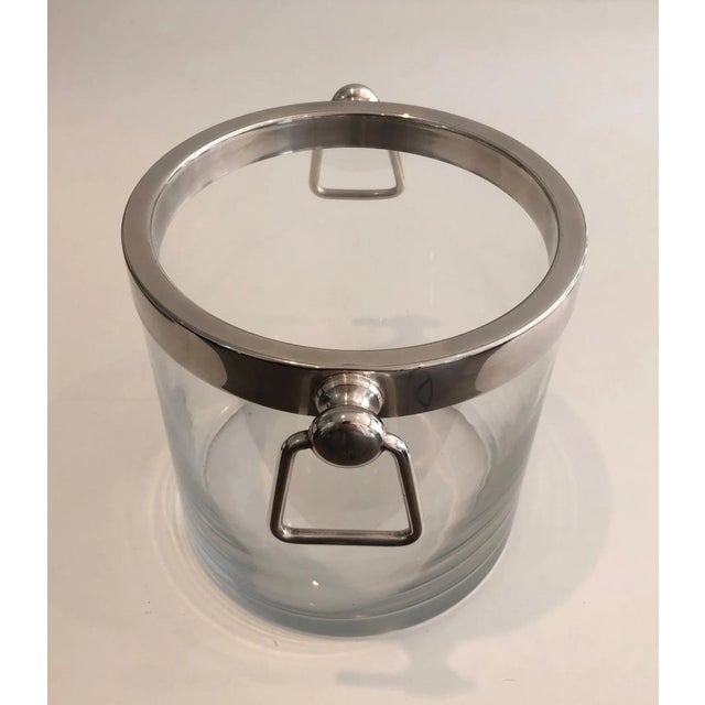 Circa 1970 French Silver Plated and Glass Champagne Bucket For Sale - Image 12 of 13
