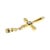 Late 20th Century Vintage Large 14k Yellow Gold Diamond Cross Pendant Enhancer For Sale - Image 5 of 9