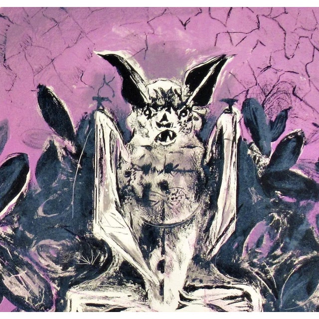 Surrealism Graham Sutherland, "Chauve-Souris in a Looking-Glass against a Window", 1968 For Sale - Image 3 of 5