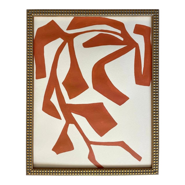 2024 " Il Movimento' Contemporary Botanical Painting on Paper by Artist r.k. Red For Sale
