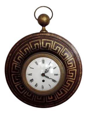 Early 19th Century French Empire Charles X Tole Cartel Wall Clock