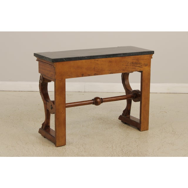Marble Top Empire Style 1 Drawer Petticoat Console Table For Sale - Image 13 of 13
