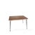 Contemporary Mid-Century Modern Dining Table with Teak Veneer Top For Sale - Image 3 of 8