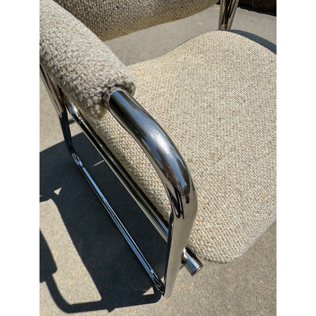Late 20th Century Vintage Chrome Accent Chair For Sale - Image 5 of 5
