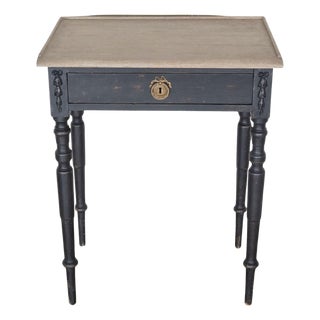 Swedish Console Table with Gallery Edge and Contrasting Painted Top, circa 1880 For Sale