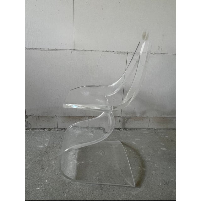 Sculptural Acrylic Glass Chairs from Michel Dumas, Set of 4 For Sale - Image 4 of 10