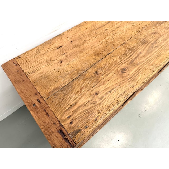 Large Vintage Pine Trade Counter, 1920 For Sale - Image 10 of 18
