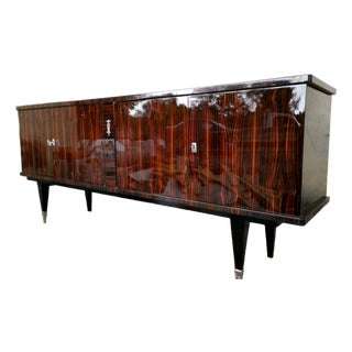 Large French Macassar Ebony Sideboard, 1960s For Sale