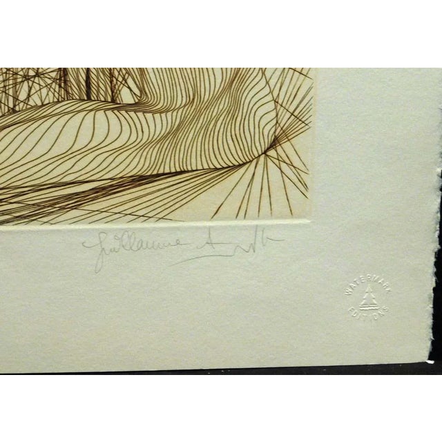 Impressionist Guillaume Azoulay Compagnon Des Mauvais Original Etching From 1983 Make Offer For Sale - Image 3 of 6