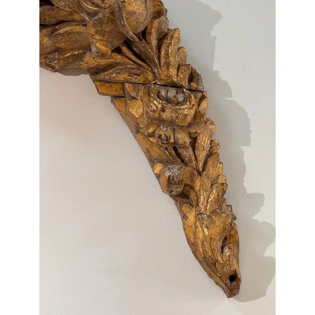 Early 19th Century French Carved and Gilded Architectural Fragment, 18th-19th C. For Sale - Image 5 of 6
