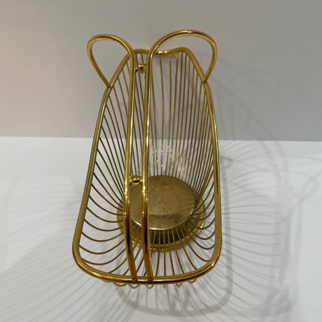 1980s Bottle Holder Italian Gold Toned For Sale - Image 4 of 7
