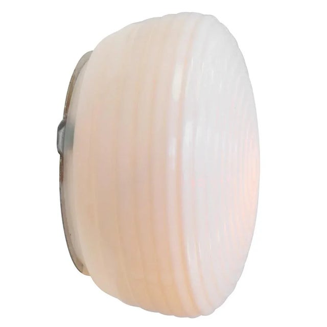 1970s Vintage Wall Light in White Opaline Glass For Sale - Image 5 of 9