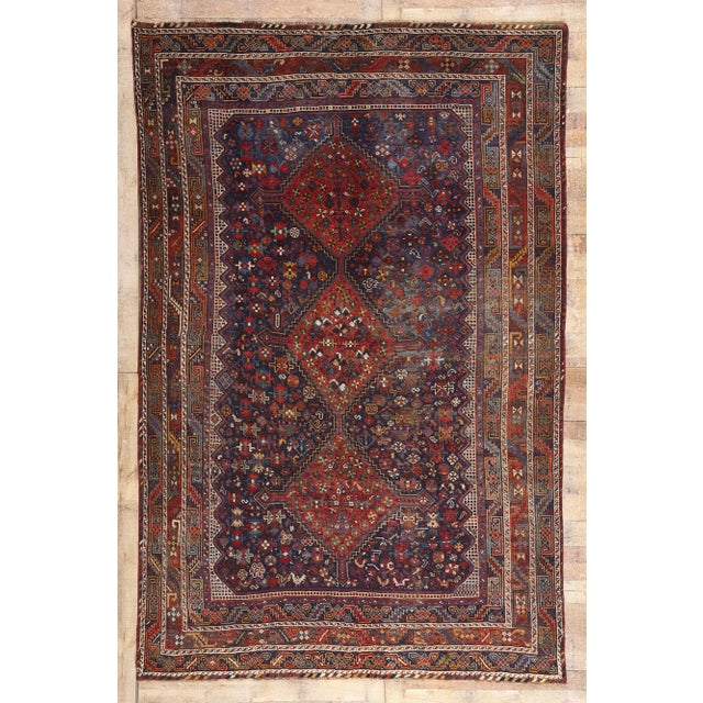 Antique Persian Shiraz Rug, 07'01 X 10'09 For Sale - Image 10 of 10
