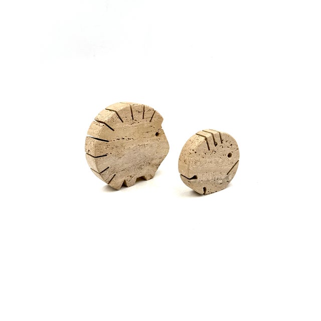Stone Travertine Figures Porcupine and Fish by Fratelli Mannelli, Italy, 1970s, Set of 2 For Sale - Image 7 of 15