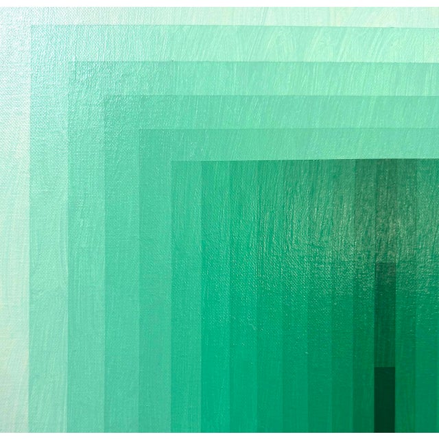 2020s Contemporary Abstract Acrylic on Canvas "Light Consideration (Emerald)" by Andy Harwood For Sale - Image 5 of 7