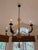 Spanish Spanish Colonial Style Iron & Carved Wood Five-Light Chandelier For Sale - Image 3 of 9