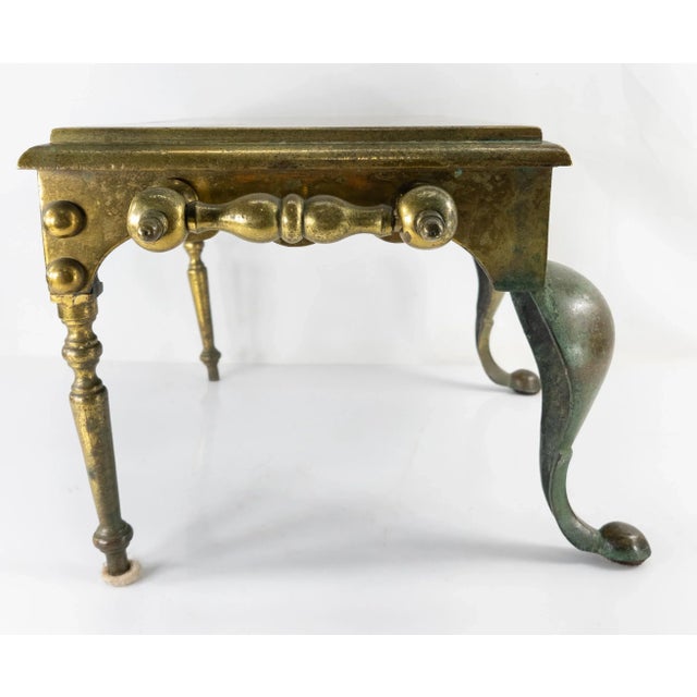 19th Century English or American Brass Fireplace Trivet For Sale - Image 5 of 12