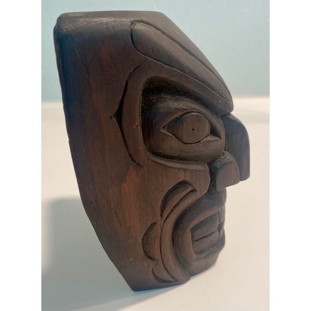 Native American William (Billy) Robertson Pacific North Coast Cedar Bear Mask For Sale - Image 3 of 8