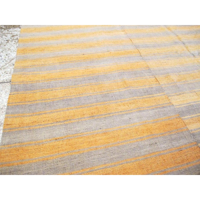 Galerie Shabab Collection Mid-20th Century Handmade Turkish Striped Flat-Weave Kilim Accent Rug For Sale In New York - Image 6 of 10