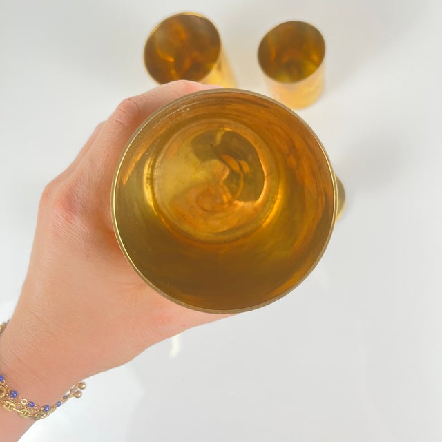 Gold Vintage Gilt Brass Boxes, 1960s, Set of 3 For Sale - Image 8 of 14
