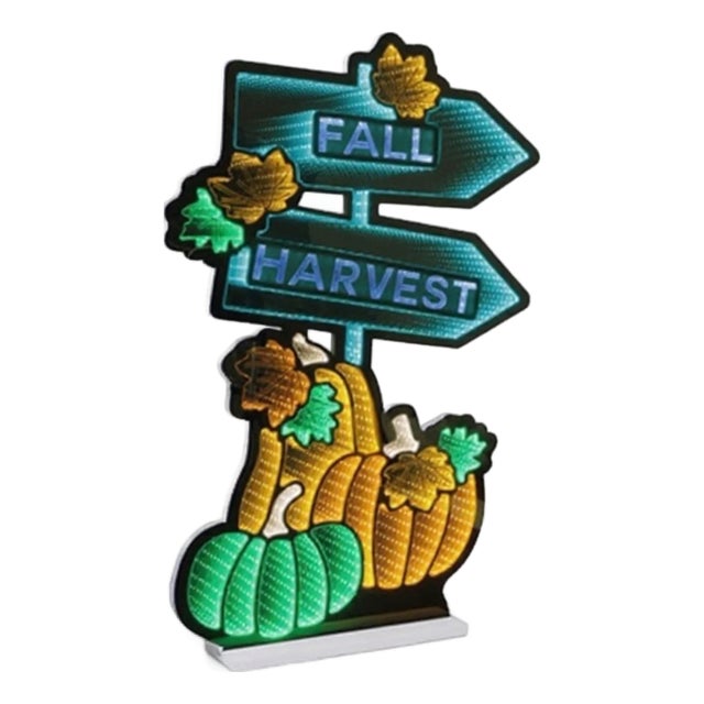 Fall Harvest Pumpkin Sign Ekkolight 35"H For Sale