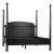 NOIR New Douglas Bed, Eastern King, Hand Rubbed Black For Sale