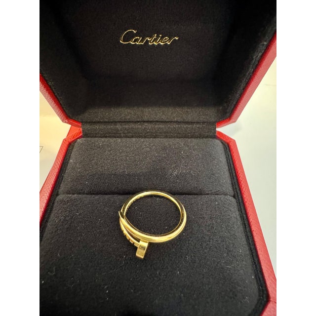 2020s Cartier Just Ankle Nail Ring Syz313 18k Yellow Gold Au750 Authentic Certificate, Size 3 For Sale - Image 5 of 8