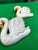 Pair of Small Vintage Ceramic Swan Figurine Wall Hangings For Sale - Image 4 of 10