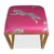 Transitional Scalamandre Maison by Port 68 Medallion Gold with Leaping Cheetah Bubblegum Single Bench For Sale - Image 3 of 4