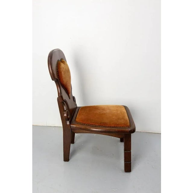 Brown Low Mid-Century French Oak Side Chairs in Swiss Alp Style, 1960, Set of 2 For Sale - Image 8 of 12