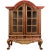 Dutch Colonial Early 20th Century Bonnet Top Gilded Cabinet with Glass Doors For Sale - Image 13 of 13
