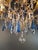 Brass Vintage Venetian Rococo Style Crystal Chandelier Cobalt Blue and Clear Crystals For Sale - Image 8 of 12