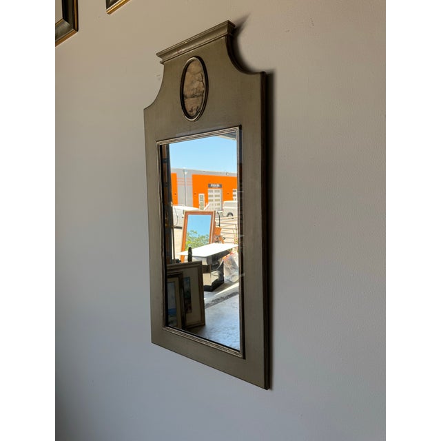 1960s Vintage Italian Hand-Painted Neoclassical Wall Mirror For Sale - Image 4 of 12