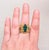 Green Vintage 1960s Signed Napier Goldtone Oval Faux-Emerald Adjustable Ring For Sale - Image 8 of 12