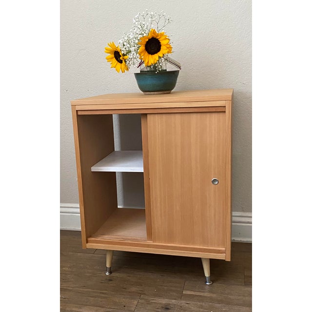 2010s Mid Century Modern Style Sliding Door Cabinet For Sale - Image 5 of 6