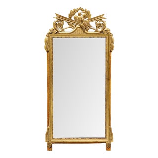 Large Marriage Mirror with Birds and Arrows Crest For Sale