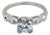 0.8ct Natural Round & Marquise Diamond Engagement Ring in Platinum - Size 6 For Sale