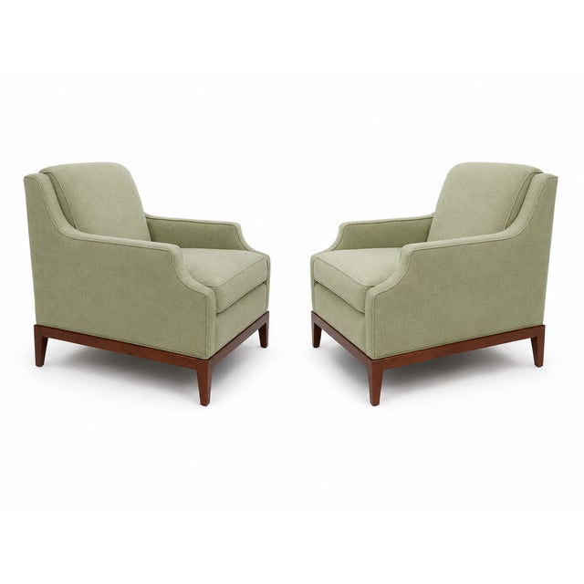 Mid-Century Modern Mid Century Lounge Chairs - Pair For Sale - Image 3 of 4