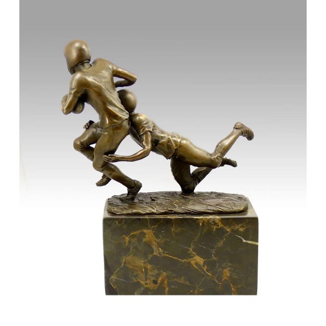 Bronze Statue of Football Player For Sale - Image 5 of 7