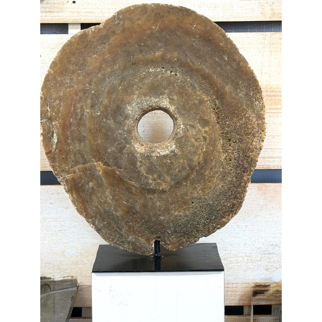 Tribal Large Yap Island Pre-O'Keefe Type (19th Century or Earlier) Rai Stone Money For Sale - Image 3 of 18