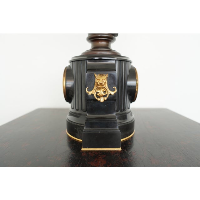 Vintage French Bust Mantel Clock For Sale - Image 17 of 18